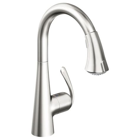 This kitchen faucet comes with some excellent features like fingerprint resistance, secure docking and easy to use valve option. Moen 7594C Arbor One-Handle High Arc Pulldown Kitchen ...