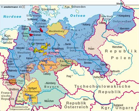 Deutschland ist ein land in zentraleuropa und grenzt im norden an dänemark, im osten an polen und die tschechische republik. Diercke Weltatlas - Kartenansicht - Deutsches Reich 1937 ...