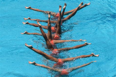 Speedskating sport climbing squash surfing swimming synchronized swimming. Synchronized swimmers compete in Rio de Janeiro