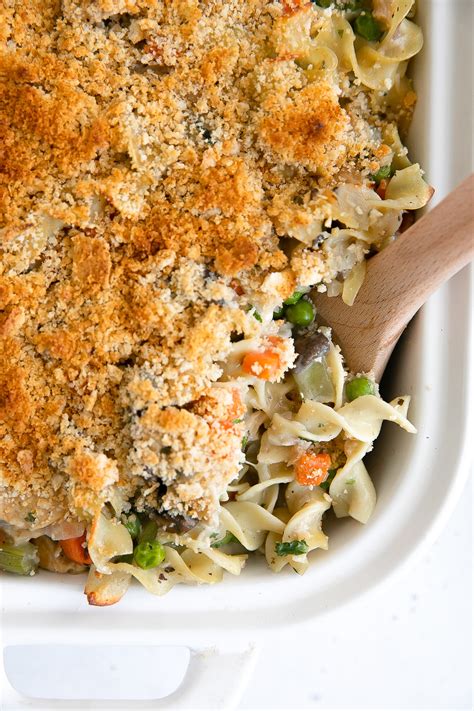 Tuna noodle casserole is made with creamy noodles, tuna and topped with crispy breadcrumbs and cheese. The Best Tuna Noodle Casserole Recipe - The Forked Spoon