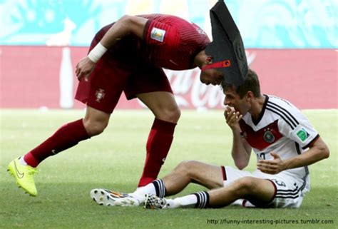 Cristiano ronaldo skips thomas muller's challenge in the world cup match between germany and portugal. Pin on Sport pictures