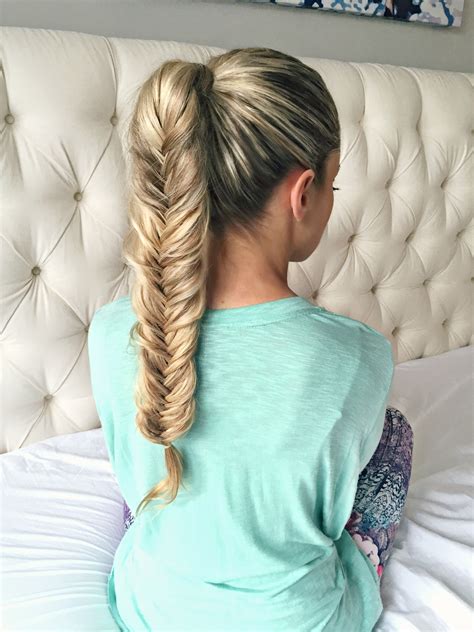 Maybe you would like to learn more about one of these? Chunky fishtail braid pony - OliviaRink.com | Hair styles ...