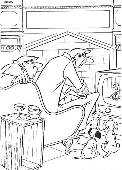 Cruella deville has a clue. Jasper and horace coloring pages - Hellokids.com