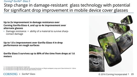 Launched in 2016, gorilla® glass 5 took tough to new heights. Gorilla Glass 5: Noch besserer Schutz gegen Beschädigungen ...