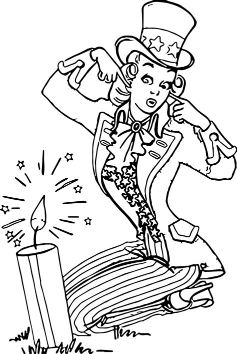 These fourth of july coloring pages include pictures of american flags, fireworks, families, and some other cool drawings. Girl Celebration Happy 4th July Of Cartoon Coloring Page ...