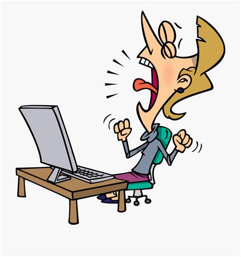 Free Clipart Of Frustrated Woman At Computer - Frustrated ...