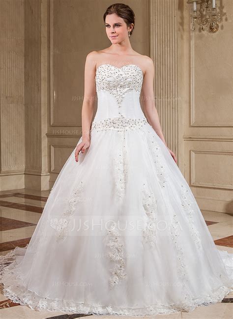 Möchten sie eine perfekte hochzeit haben? Duchesse-Linie Herzausschnitt Kapelle-schleppe Organza ...