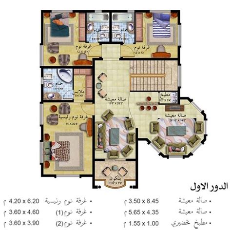 خرائط منازل دورين 200 متر مربع مخطط بيت دورين | Sims house plans, Model house plan, 3d ...