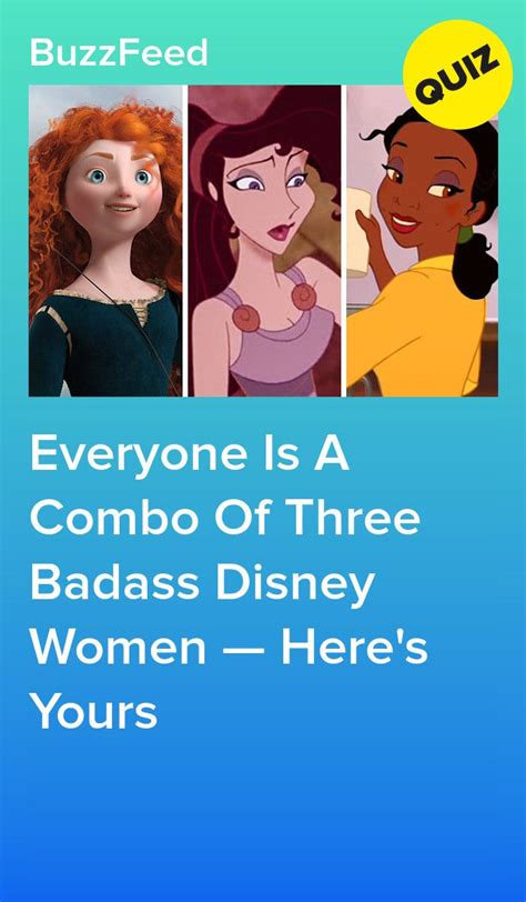 There are hundreds of disney movies out there, but only one which represents you. Everyone Is A Combo Of Three Badass Disney Women — Here's ...