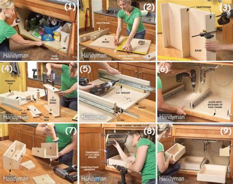 These drawers are not super deep, but you can still get a lot of items in a 3″ drawer. DIY Storage Ideas-How to Build Kitchen Storage Under the Sink