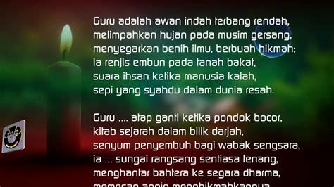 Dan tak sah jugak lah kalau sambutan hari guru tak dimeriahkan dengan aktiviti persembahan oleh pelajar atau pun guru. SAJAK HARI GURU 2019 ( OBOR HEMAH - A. Samad Said ) - YouTube