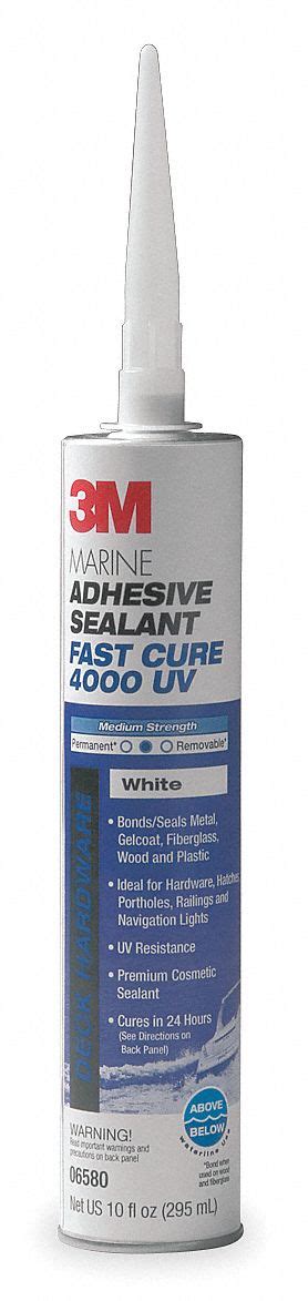 Designed for marine applications above and below the waterline. 3M UV-Resistant Fast Cure 4000 UV Gasket Sealant, -40 to ...
