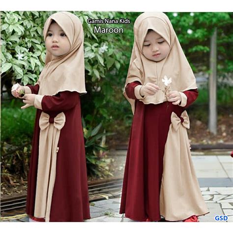 Hal ini dikhawatirkan jika bahan yang digunakan untuk atasan orang. gamis nana kids/dress gamis syari anak cewek/maxi dress hijab muslim anak/baju muslim anak murah ...