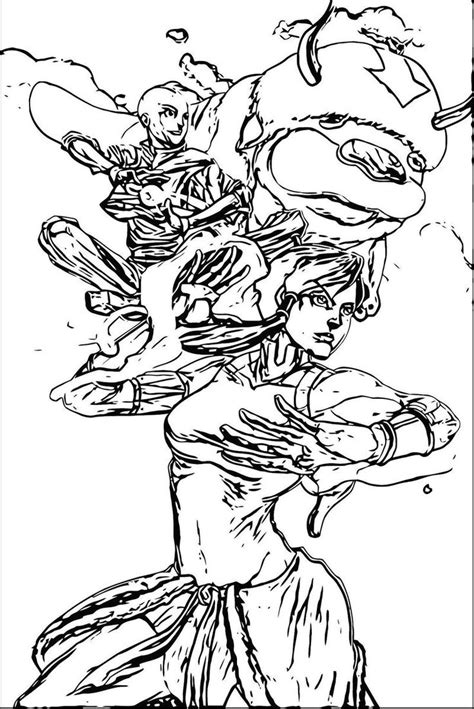 Avatar banshee coloring pages coloring daily mr. Avata Avatar Aang Coloring Page