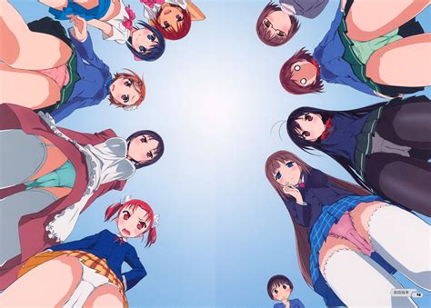 How do we know they're the hottest? 1boy 6+girls accel world angry antenna hair apron aqua ...