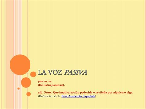 La voz pasiva en inglés con «to get». PPT - LA VOZ PASIVA PowerPoint Presentation, free download ...