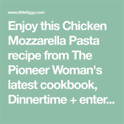 I'm 99.9% happy with the prairie homestead cookbook that published last year (and i'd better be… considering how many edits it underwent!). Enjoy this Chicken Mozzarella Pasta recipe from The ...