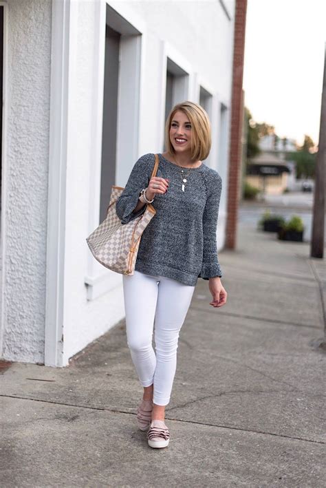 Autumn winters has a perfect snatch. How To Wear White Denim Into The Fall + Two Sales ...