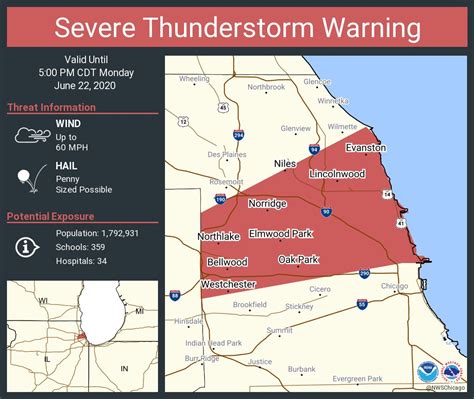 Watch videos chicago & suburban cook co. Severe Thunderstorm Warning including Evanston IL, Skokie ...