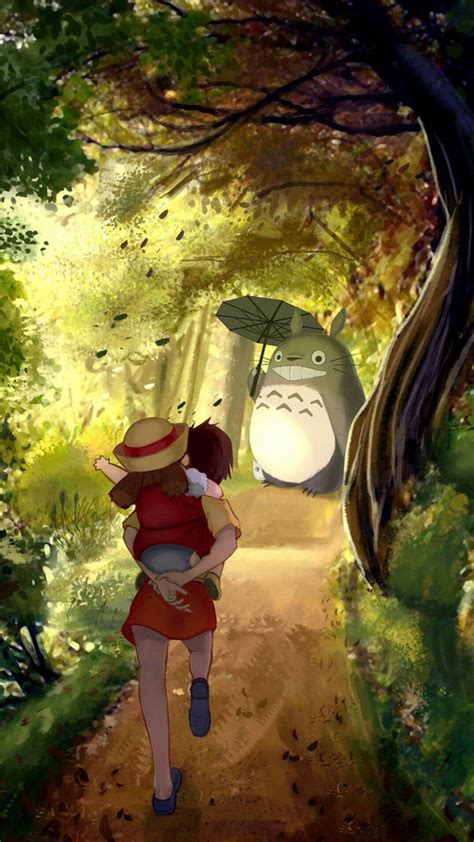 Art studio ghibli studio ghibli films wallpaper animes animes wallpapers cute wallpapers moving hayao miyazaki totoro studio ghibli art studio ghibli movies cartoon wallpaper iphone wallpaper blank walls suck, so bring some life to your dorm, bedroom, office, studio, wherever. Grove Totoro With Umbrella Waiting Kids Road Anime Cartoon ...