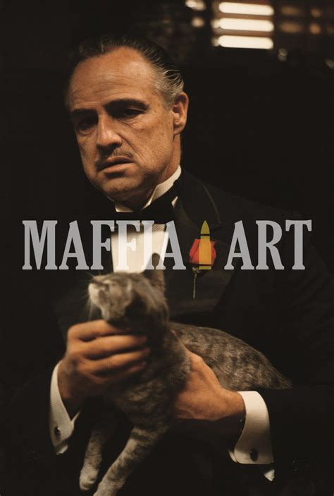 A lion thought to be the oldest in the kenyan mara has died aged 14. The Godfather - Vito Corleone With Cat - Maffia • Art