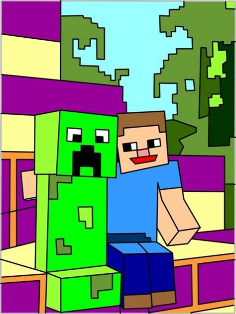 Minecraft creeper drawing at getdrawings these pictures of this page are about:minecraft creeper coloring pages. Minecraft Creeper and Pal coloring picture. | Minecraft ...