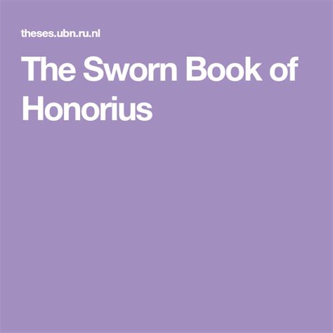 It was prepared from two british museum manuscripts. The Sworn Book of Honorius (With images) | Podcasts, Books ...