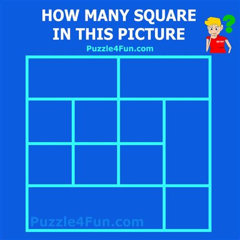 In fact, this brain teaser is for kids as it is quite easy. How Many Square in This Picture Puzzle & Brain teaser ...