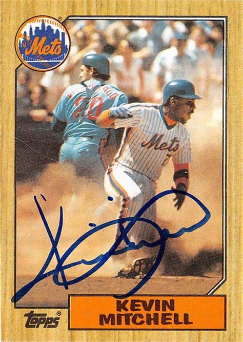 Check spelling or type a new query. Kevin Mitchell autographed baseball card (New York Mets) 1987 Topps #653