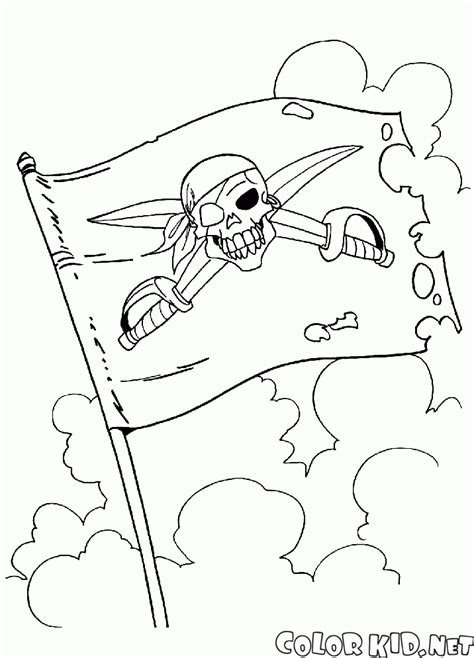 Coloring is essential to the overall development of a child. Coloring page - Jolly Roger