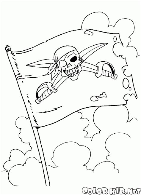 A set of colouring pages featuring the lyrics to 'there's a worm at the bottom of my garden' song with fun illustrations. Coloring page - Jolly Roger