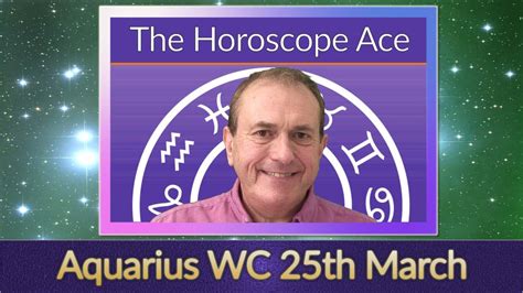 What it says about your personality is important. Aquarius Weekly Horoscope from 25th March - 1st April - YouTube