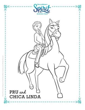 Spirit stallion of the cimarron coloring pages rain. Kids-n-fun | 16 Kleurplaten van Spirit Riding Free