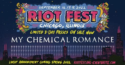Riot fest in chicago is the premier music festival to attend for those fans who love the combination of punk rock, heavy metal, hip hop, and alternative music. Riot Fest Announces 2021 Daily Lineup and 2022 Headliners ...