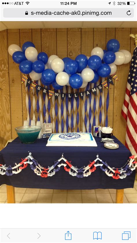 Retirement party ideas, decorations and supplies. The banner! "S.R. Beltran" | Navy party decorations ...