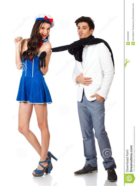 Skinny granny seduces handsome dude. Sailor Woman Seducing Young Rich Man Royalty Free Stock ...