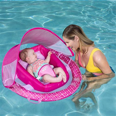 This pool float from laycol allows your baby to sit either facing forward or backward. SwimWays Inflatable Spring Baby Infant Pool and Lake Float ...