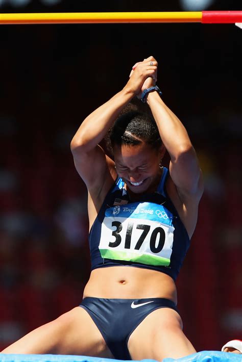 Flag after she won the women's high jump final during the world indoor athletics championships. Hyleas Fountain in Olympics Day 7 - Athletics - Zimbio