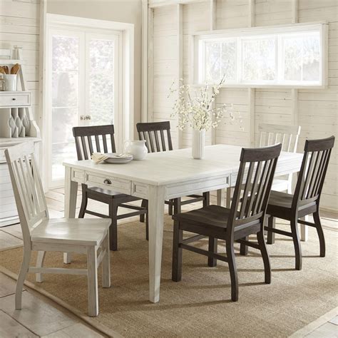 Modern design and finishread more. Cayla 7 Piece Dining Set by Steve Silver | Farmhouse ...