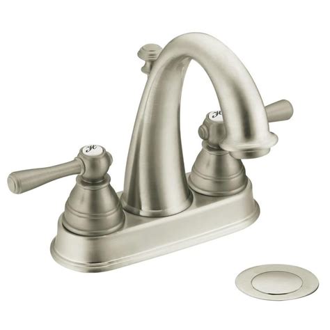 Find shower faucets at lowest price guarantee. Moen Kingsley Brushed Nickel 2-Handle 4-in Centerset ...