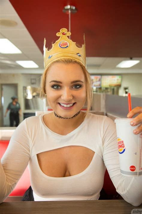 Milf plays with her tongue. Boob Junkie » Gwen Stanberg - Burger King Babe