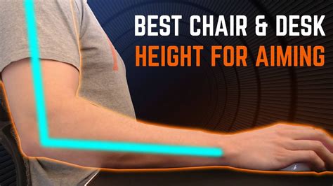 If your desk doesn't fit, you will find yourself hunching over, craning your neck. The Optimal Chair & Desk Height For Aiming - YouTube