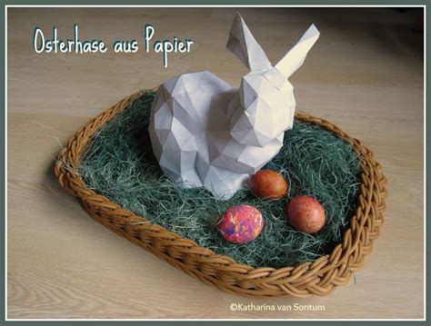 Wer versteckt an ostern die nester mit. ich hab da mal was ausprobiert: Papier - Osterhase in 3D