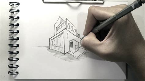 Maybe you would like to learn more about one of these? Modern House in 2 point perspective : Doodle daily day 59 ...