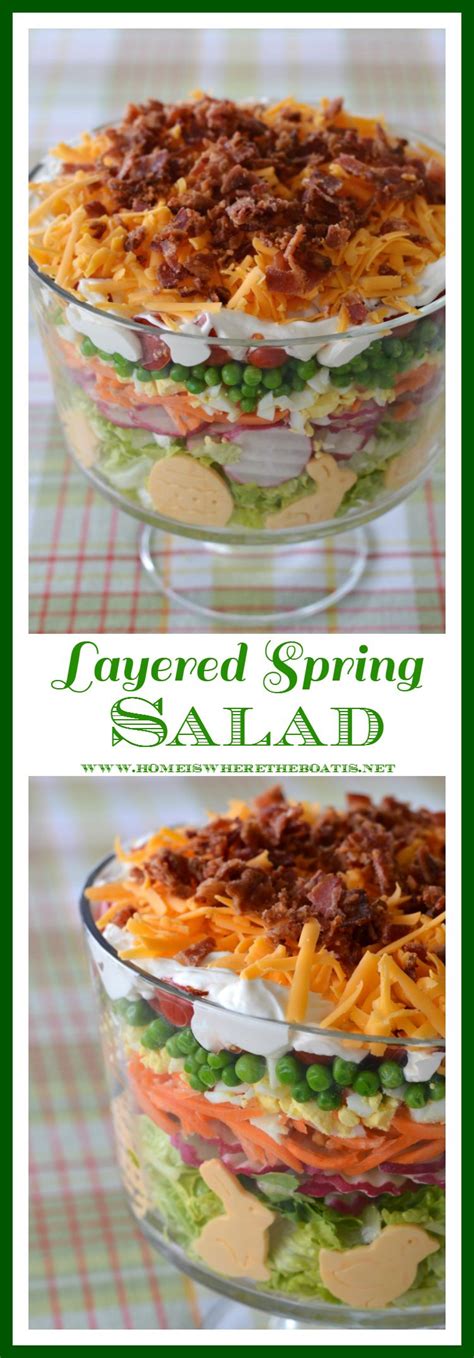 These salads take the healthy in salads to a new level! Layered Spring Salad for Easter | Spring salad, Easter ...