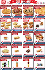 The menu of dominos pizza, high street pheonix, lower parel is either physically collected from the restaurant or received through the mail. Domino's Pizza 30% Off Promotion - Malaysia Food ...