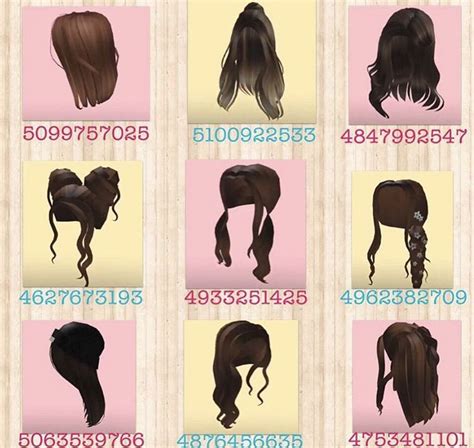 You can use these hair codes into your roblox game to roblox decal ids and spray codes 2021. Pin by M on Bloxburg in 2020 | Brown hair id, Roblox ...