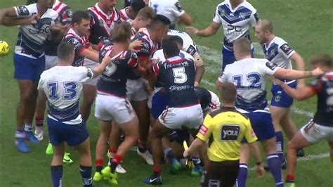 Bulldogs vs roosters is exclusive to fox league. U20 Roosters Vs Bulldogs Brawl - YouTube