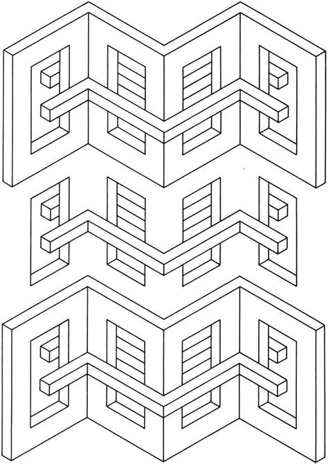 Fuzzy has detailed geometric coloring pages for kids and adults! 3-d Coloring Pages - Coloring Home