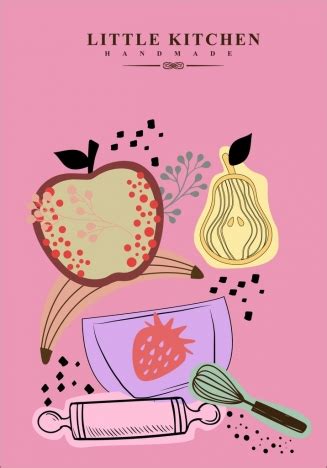 You can even choose an animated gift card or add your own photo for a personal touch. Kitchen design elements various flat hand drawn icons ...